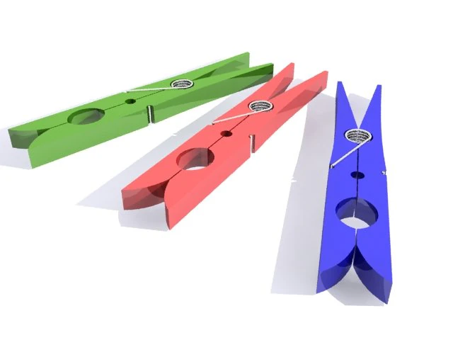 clothespin 3d 3D Model .c4d .max .obj .3ds .fbx .stl .blend 