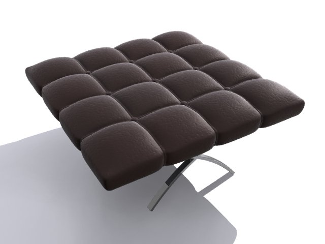 3d leather stool Modelo 3D .c4d .max .obj .3ds .fbx .stl .blend 