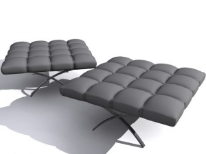 3d leather stool Modelo 3D