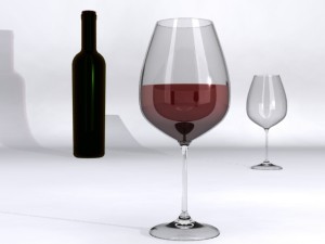 wine glass Model 3D