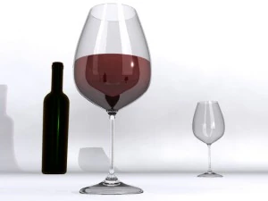 copo de vinho Modelo 3D