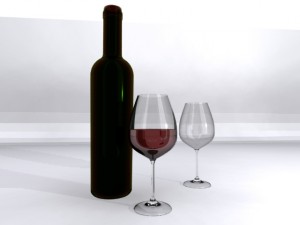 wine glass 3D 모델