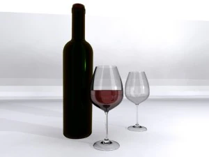 copo de vinho Modelo 3D