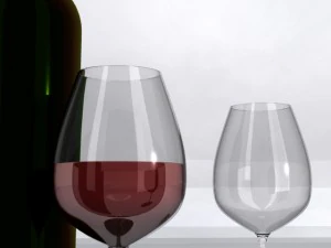 copo de vinho Modelo 3D