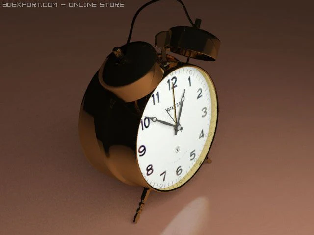 alarm clock 3D Model .c4d .max .obj .3ds .fbx .stl .blend 