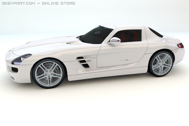 mercedes sls amg 3D Model .c4d .max .obj .3ds .fbx .stl .blend 