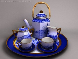 coffee and tea set 3D 모델