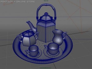 coffee and tea set 3D Модель