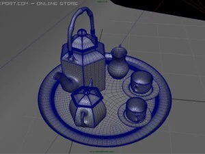 コーヒーと紅茶のセット 3Dモデル