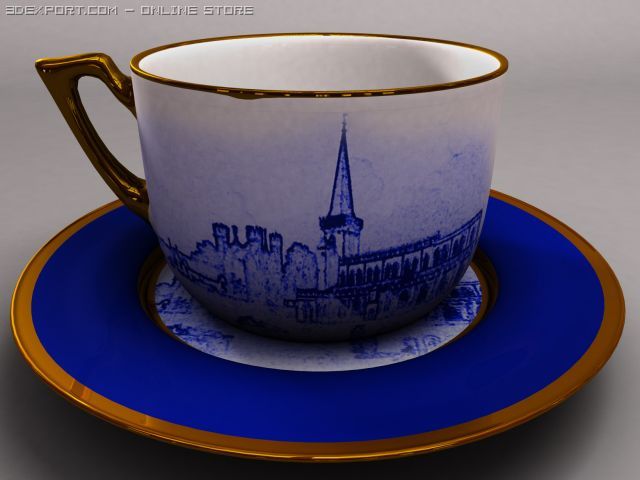 teacup 3D Model .c4d .max .obj .3ds .fbx .stl .blend