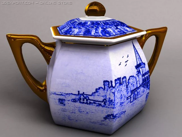 sugar bowl 3D Model .c4d .max .obj .3ds .fbx .stl .blend