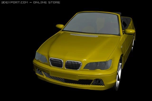 bmw m3 e46 cabrio 3D Model .c4d .max .obj .3ds .fbx .stl .blend 
