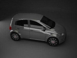 fiat panda 2010 3D Model