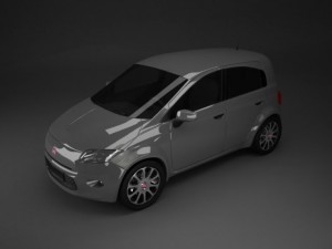 fiat panda 2010 3D Model