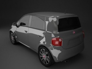 fiat panda 2010 3D Model