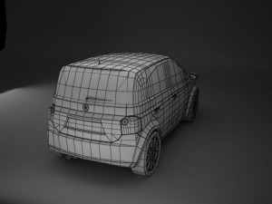 fiat panda 2010 3D Model