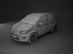 fiat panda 2010 3D Model