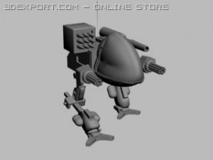 futuristic mechanical warior Modello 3D