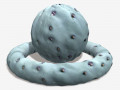 Blue Cactus Seamless Texture 3D Model