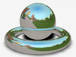 Cartoon Bank Exterior x2 HDR JPG 3D-Modell