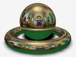 Cartoon Bank Interior HDR JPG 3D-Modell