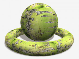 Green Bark Seamless Texture 3D Model