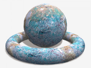 Painted Desert Rock Seamless Texture 3D Model