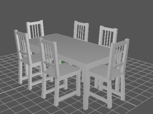 dining table  chairs 3D Model