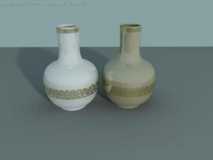 vases avec ornements Modèle 3D