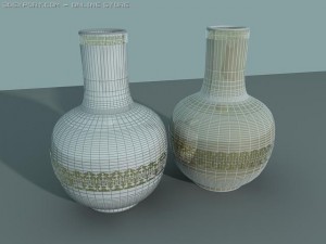 vases with ornaments Modelo 3D