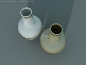 vases with ornaments Modelo 3D