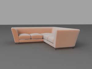sofa  peach 3D Model
