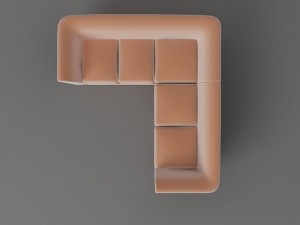 sofa  peach 3D Model
