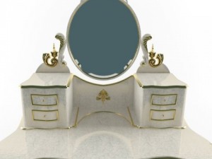 console with mirror 3D Модель