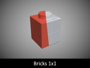 lego bricks 1x1 3D मॉडल