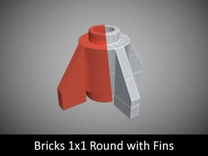 pe&ccedil;as de lego 1x1 Modelo 3D