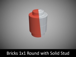 lego bricks 1x1 3D मॉडल