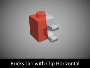 pe&ccedil;as de lego 1x1 Modelo 3D
