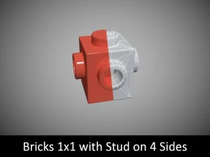 pe&ccedil;as de lego 1x1 Modelo 3D