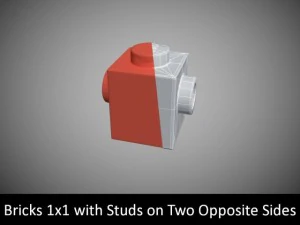 pe&ccedil;as de lego 1x1 Modelo 3D