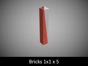 pe&ccedil;as de lego 1x1 Modelo 3D
