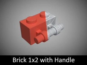 pe&ccedil;as de lego 1x2 Modelo 3D