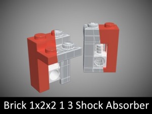 lego bricks 1x2 Modelo 3D