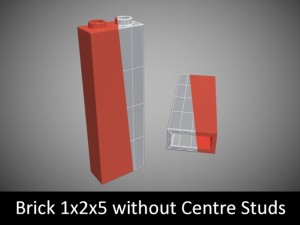 lego bricks 1x2 Modelo 3D