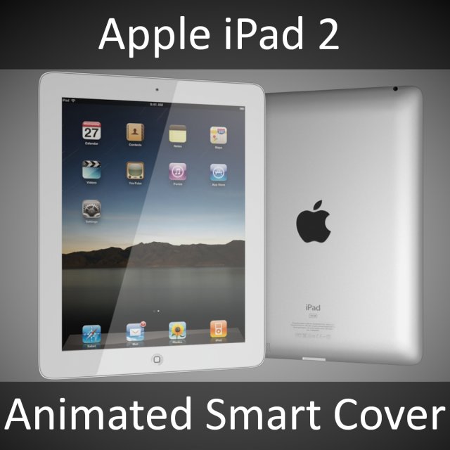 apple ipad 2 3D Model .c4d .max .obj .3ds .fbx .stl .blend 