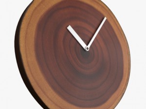 wall clock woodtime Model 3D