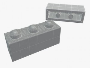lego bricks 1x3  1x16 Modelo 3D