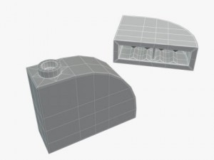 lego bricks 1x3  1x16 Modelo 3D