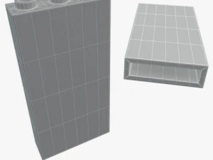 pe&ccedil;as de lego 1x3 1x16 Modelo 3D