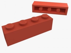 lego bricks 1x3  1x16 Modelo 3D